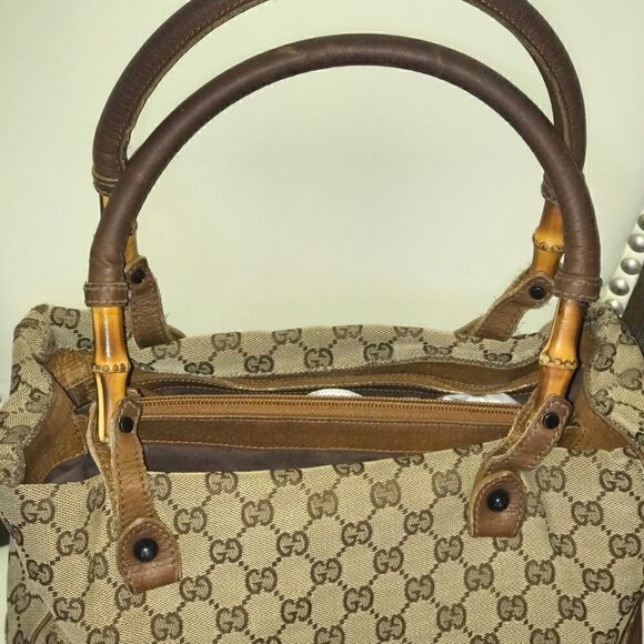 Gucci tote with bamboo handles - Picture 13 of 16